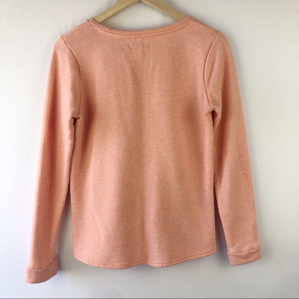 Lucky Brand Lucky Lotus Peach Crewneck Sweatshirt View 3